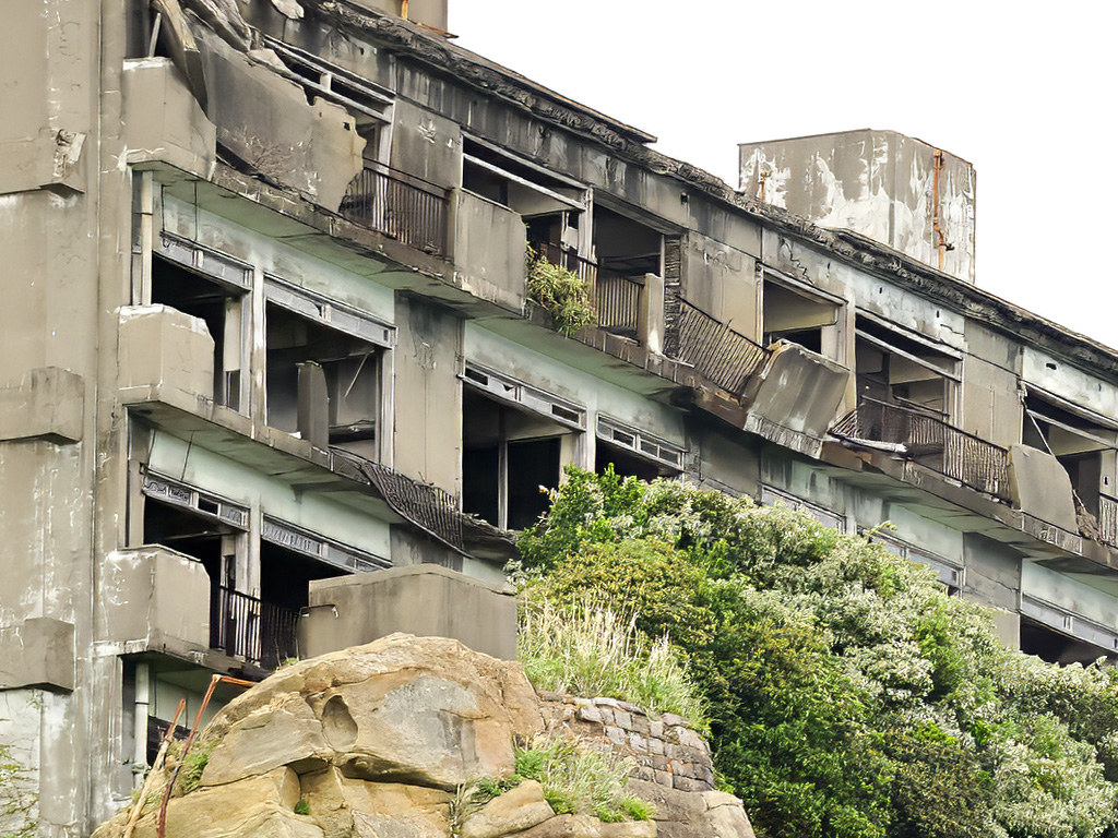 軍艦島 住宅跡